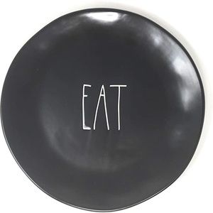 Rae Dunn ‘EAT’ Black Ceramic Dinner Plate